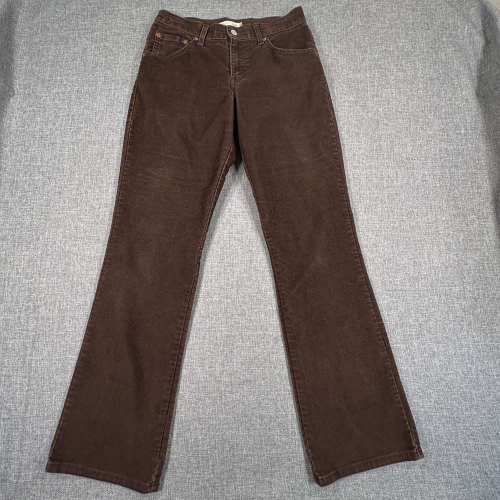 Levis 550 Corduroy Boot Cut Pants Womens 8M Relaxed Brown Dark Academia Y2K
